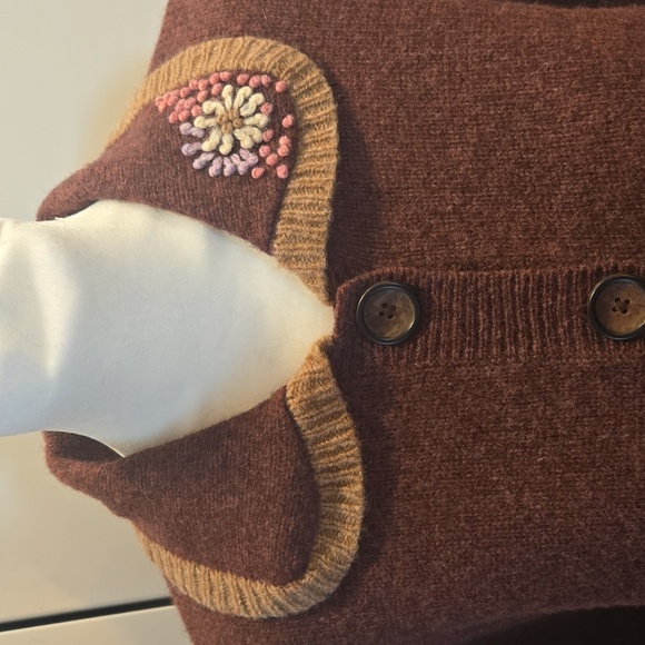 VTG Woolrich Embroidered Floral Wool Cardigan Jacket Sweater Medium - Picture 7 of 13